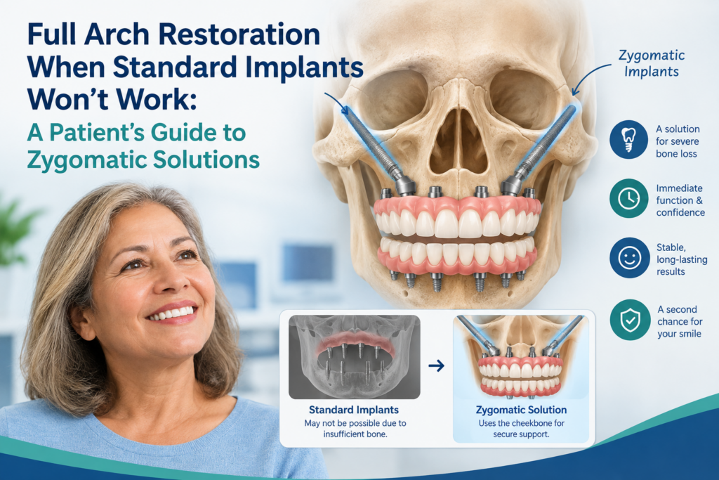 Zygomatic implants for full arch restoration at The Ackerman Clinic New Milton